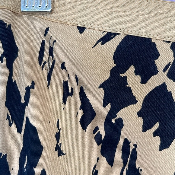 Anine Bing Animal Print 100% Silk Midi Skirt Large - Picture 5 of 6